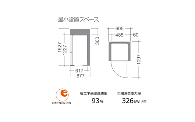 DR-B15EW 最小設置スペース